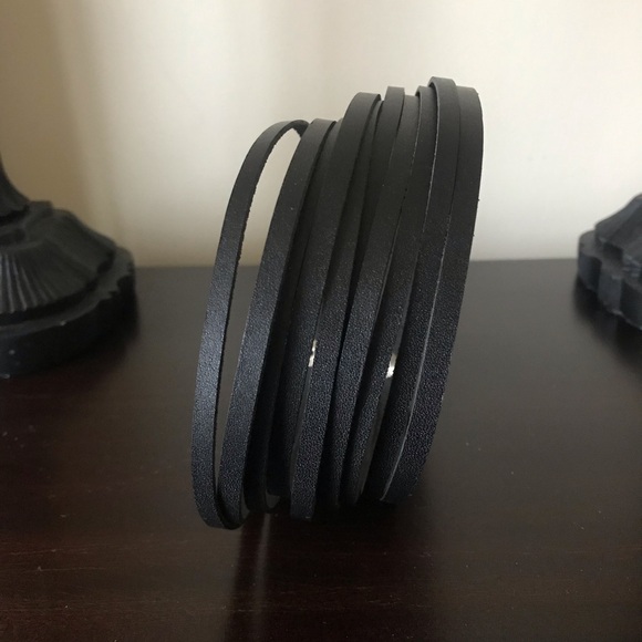 Genuine Leather Layered Rope Wrap Bracelet or Collar Necklace - Picture 7 of 9